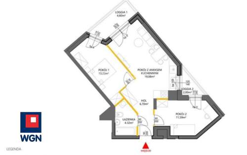 Mieszkanie na sprzedaż, 54,91 m2, Warszawa