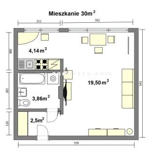Mieszkanie do wynajęcia, 30 m2, Warszawa