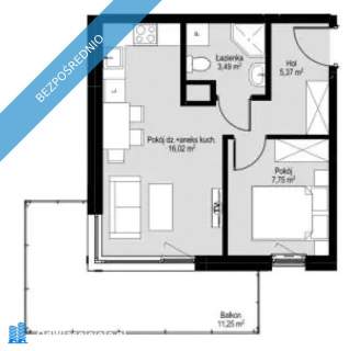 Wynajmę OD OSOBY PRYWATNEJ Nowy Apartament / Mieszkanie 2-pokoje...