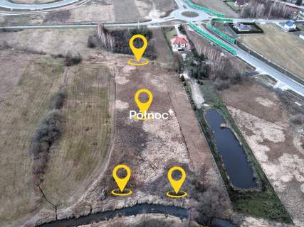 Działka budowlana z pozwoleniem na staw przy rzece