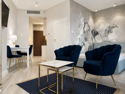 Studio Premium Bliska Wola Tower Widok na Warszawę