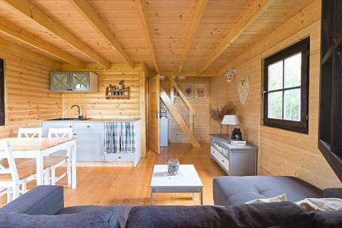 Dwa domki nad jeziorem, sauna, bania, basen, staw