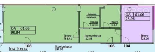 Open space, sala konf., gabinet i pokój biurowy