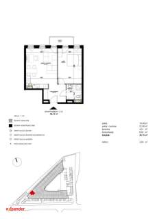 Apartament inwestycyjny 2-pokoje 48,22 m2 Ołtaszyn
