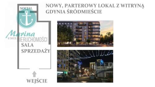 PARTEROWY LOKAL Z DUŻYMI WITRYNAMI GDYNIA CENTRUM