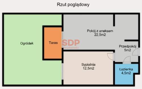 Mieszkanie z ogródkiem Francuska Park 2 pokoje