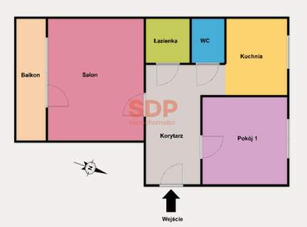 2-pokojowe mieszkanie do remontu Balkon Łódź Stare Chojny