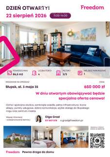 DZIEŃ OTWARTY 22.08 - Słupsk, al. 3 maja -86,5 m2
