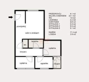 4-pokojowy apartament z balkonem 