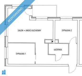 NOWE BUDOWNICTWO JASNE MIESZKANIE Z BALKONEM - 52,07 m . MIEJSCE...
