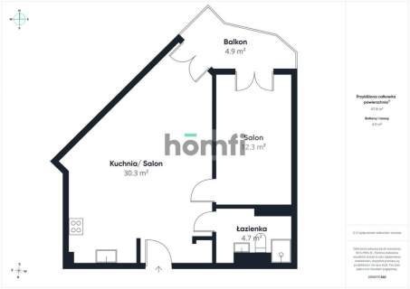 2 pokoje Parter Balkon Tczew