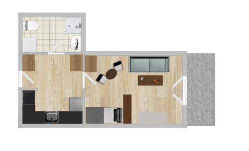 Kawalerka - Sokratesa 11B Metro, balkon, 32 m