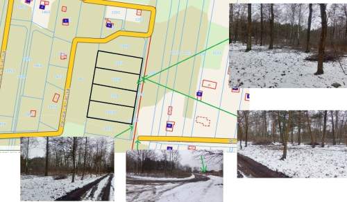 Działki na sprzedaż - Łosie/Mokre, 4x1500 m2, 150zł/m2