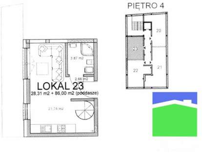 Pabianice - lokal dwupoziomowy ul. Warszawska