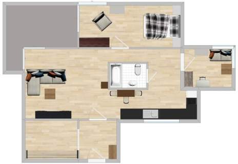 3 pokoje, 77m2, taras, parking - Rakowiecka 66C