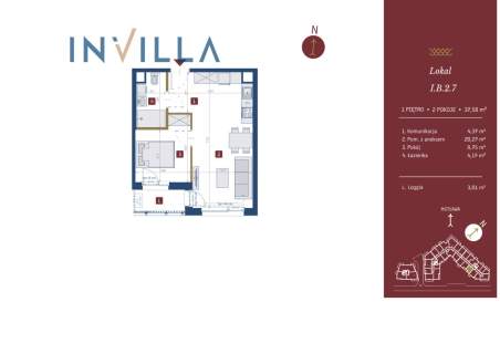 Apartament inwestycyjny 37,58 m GEDANIA 