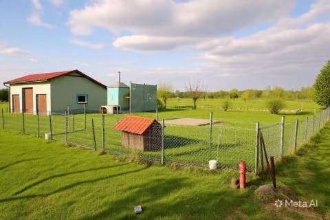 Działka ze stawem i garażami   Mazury 