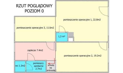 Lokal 3 pokoje, aneks 2 łazienki antresola sejf
