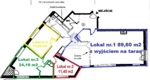Śródmieście lokal biurowy na wynajem