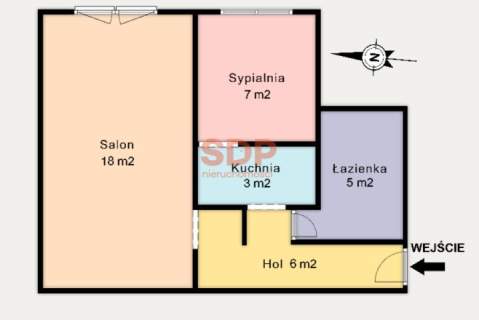 Dwa pokoje w pobliżu Manufaktury, blok z cegły