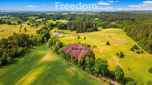 Malownicza działka 3026 m las i jezioro