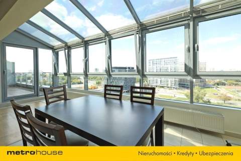 Apartament przy Metro Wilanowska panorama miasta