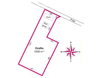 Dom z działką 4300 m blisko Kościelca i Koła