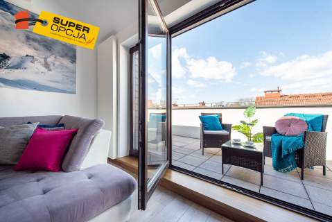 Nowoczesny Apartament z tarasem z widokiem