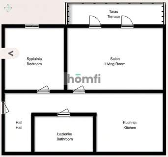 2-pokojowe 50,5 m2 z tarasem/Hubska
