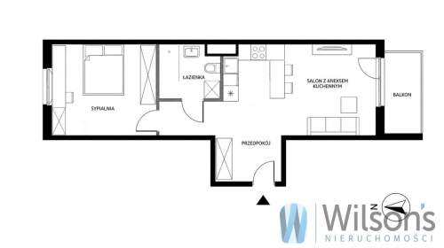 44,82 m2 - piękne 2 pokoje Widzew