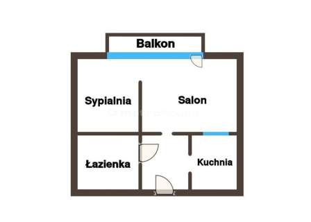 Kawalerka z wydzieloną sypialnią