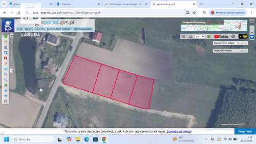 Przyjaźń -działka budowlana1000m2 asfalt media