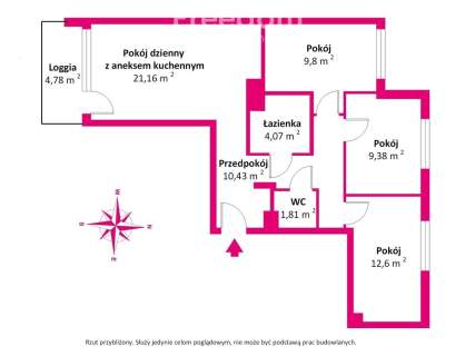 Przestronne mieszkanie 4 pokoje Piaseczno