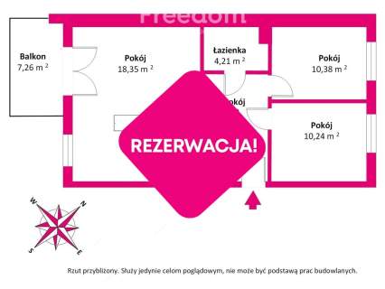 Komfortowe 3 pokoje z miejscem postojowym