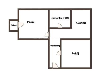I PIĘTRO 1200 m DO MORZA 2 POKOJE BALKON