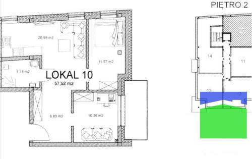 Pabianice - lokal 57,52 m2 ul. Warszawska