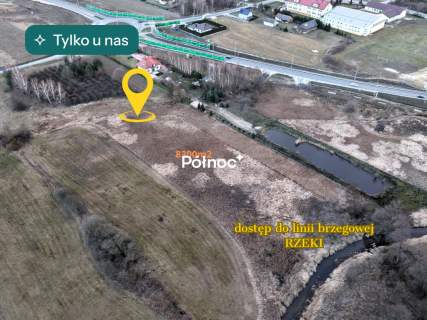 Działka budowlana z pozwoleniem na staw przy rzece