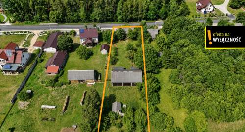 Siedlisko w Potoku 3,78 ha z domkiem wokół lasów