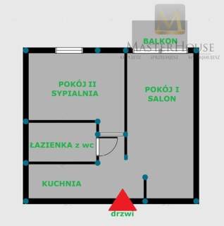 Mieszkanie 2 pokojowe z osobną kuchnią i balkonem