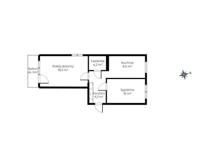 Karwiny potencjał 3 pokoi balkon z widokiem