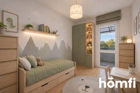 3 pok. mieszkanie, widok na zieleń, duży balkon