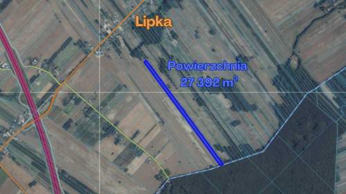 Działka rolna na sprzedaż, 27392 m2, Lipka