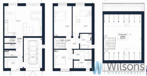 Bliźniak 30 m2 poddasza, klima, smart home