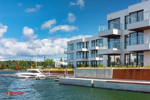Pierwsza linia brzegowa luksusowy apartament ogród