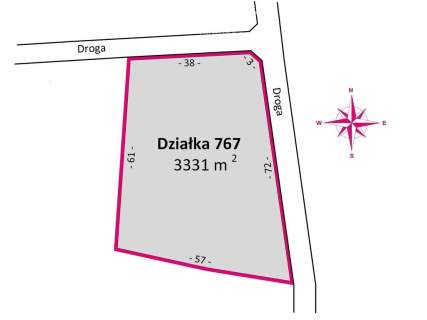 Działka z WZ 33,31 ar   Hadle Kańczuckie