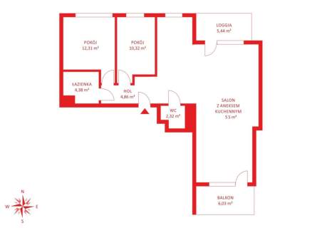 Apartament 90 m , 2 balkony, widok na Zatokę