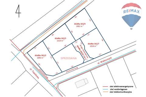 Działka budowlana 1002m2, Grądy k. Żyrardowa