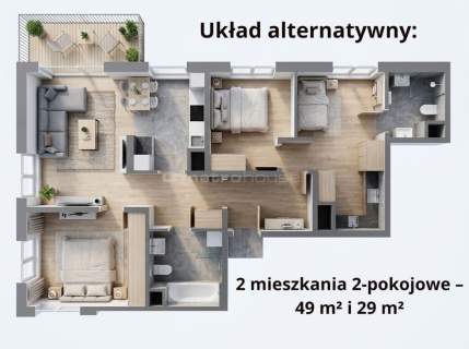 85 m 3 niezależne lokale Balkon Garaż
