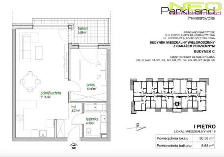 Nowe M2 -1 piętro -balkon -parking