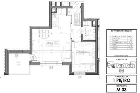 46,21 m2 APARTAMENT PRZY KIELECKIM ZALEWIE